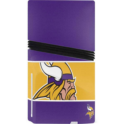 NFL Minnesota Vikings Zone Block PS5 Pro Disk Console Skin