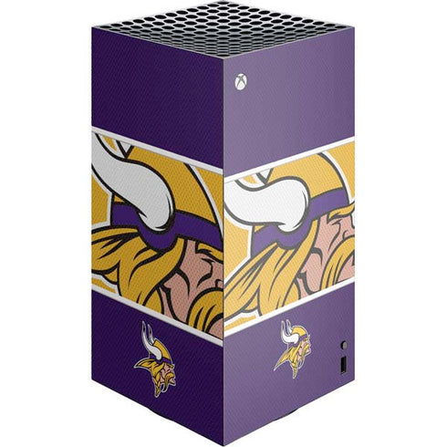 NFL Minnesota Vikings Zone Block XBox Series X Digital Edition Console Skin