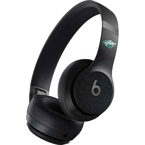 NHL Minnesota Wild Black Background Beats Solo 4 Wireless Headphones Skin