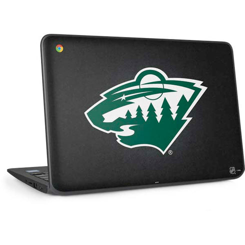 NHL Minnesota Wild Black Background HP Chromebook Skin