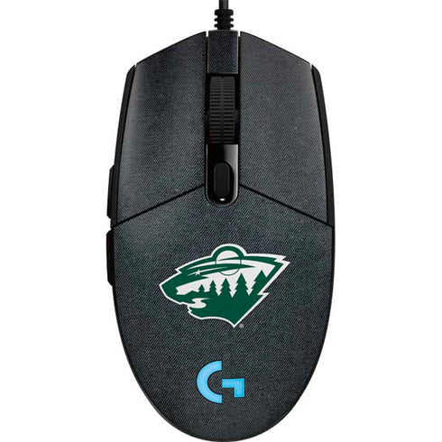 NHL Minnesota Wild Black Background G203 Prodigy RGB Wired Gaming Mouse Skin