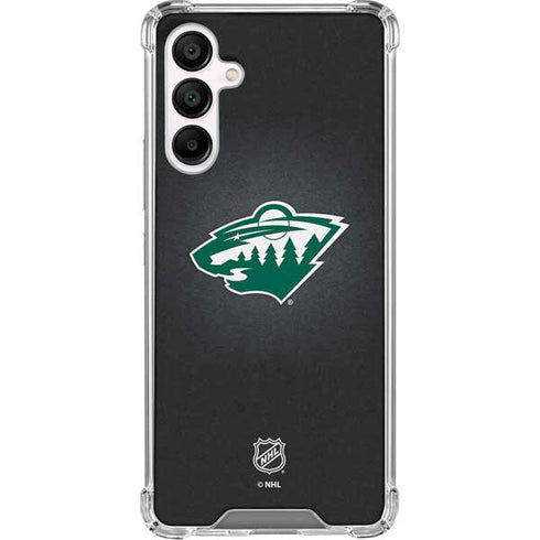 NHL Minnesota Wild Black Background Galaxy A16 5G Clear Case