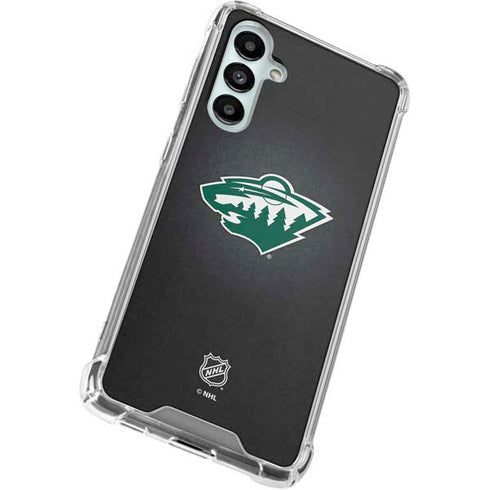 NHL Minnesota Wild Black Background Galaxy A16 5G Clear Case