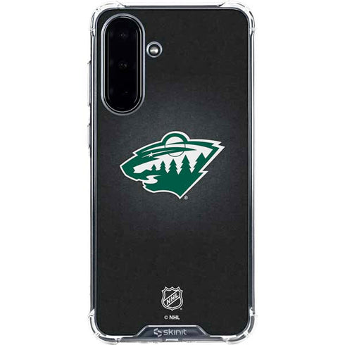 NHL Minnesota Wild Black Background Galaxy A36 5G Clear Case