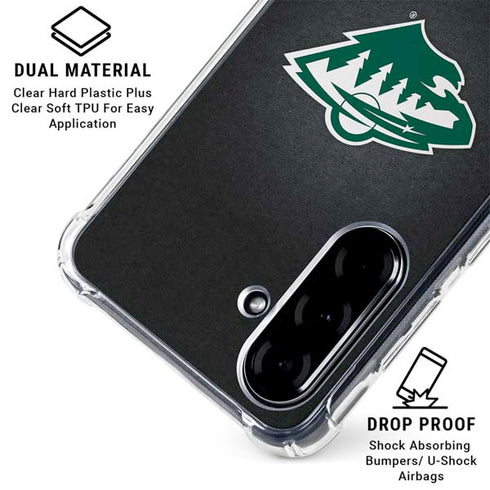 NHL Minnesota Wild Black Background Galaxy A36 5G Clear Case