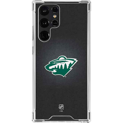 NHL Minnesota Wild Black Background Galaxy S23 Ultra Clear Case