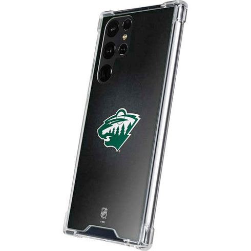 NHL Minnesota Wild Black Background Galaxy S23 Ultra Clear Case