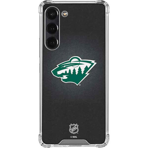 NHL Minnesota Wild Black Background Galaxy S24 FE Clear Case