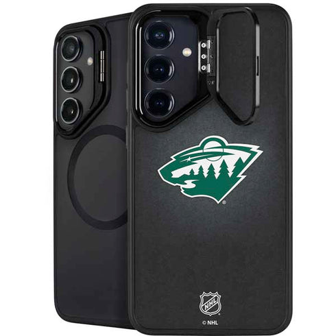 NHL Minnesota Wild Black Background Galaxy S24 FE Kickstand Case