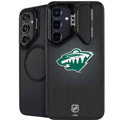NHL Minnesota Wild Black Background Galaxy S25 Kickstand Case