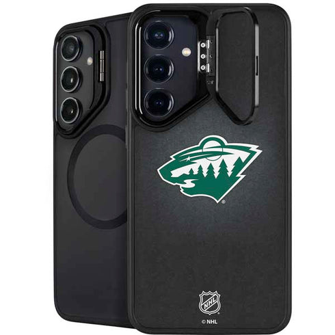 NHL Minnesota Wild Black Background Galaxy S24 Plus Kickstand Case