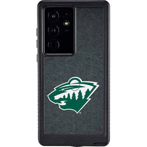 NHL Minnesota Wild Black Background Galaxy S24 Ultra Waterproof Case