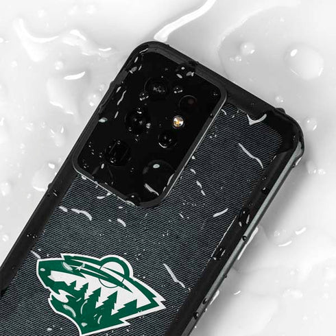 NHL Minnesota Wild Black Background Galaxy S24 Ultra Waterproof Case