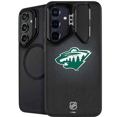 NHL Minnesota Wild Black Background Galaxy S25 FE Kickstand Case