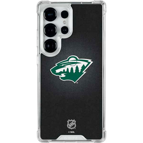 NHL Minnesota Wild Black Background Galaxy S25 Ultra Clear Case
