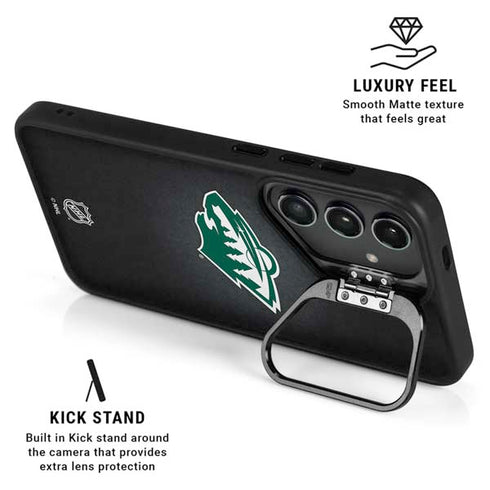 NHL Minnesota Wild Black Background Galaxy S26 Plus Kickstand Case