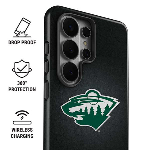 NHL Minnesota Wild Black Background Galaxy S26 Ultra Impact Case