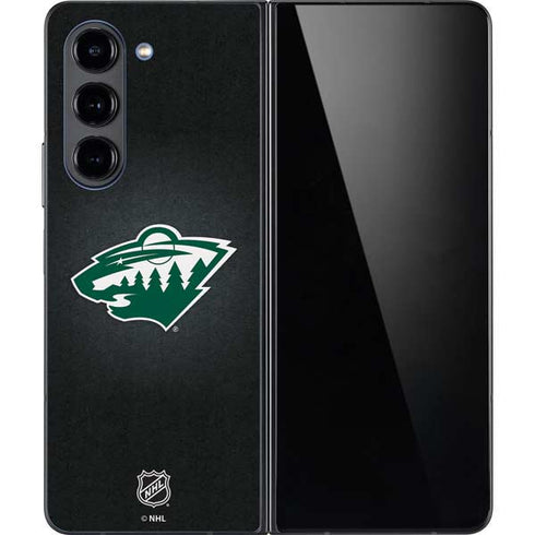 NHL Minnesota Wild Black Background Galaxy Z Fold5 5G Skin