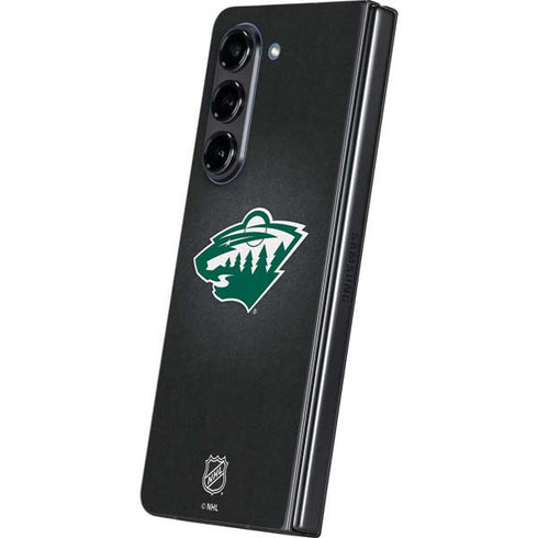 NHL Minnesota Wild Black Background Galaxy Z Fold5 5G Skin