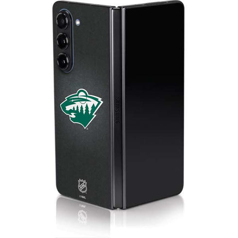 NHL Minnesota Wild Black Background Galaxy Z Fold5 5G Skin