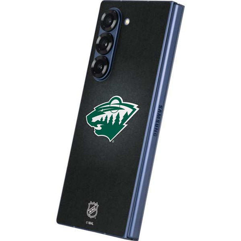 NHL Minnesota Wild Black Background Galaxy Z Fold6 Skin