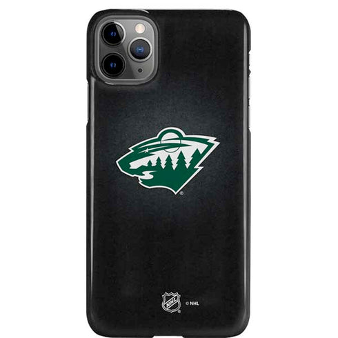 NHL Minnesota Wild Black Background iPhone Cases