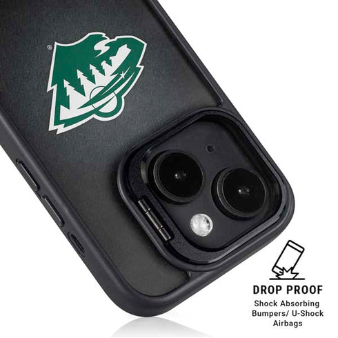 NHL Minnesota Wild Black Background iPhone 14 Kickstand Case