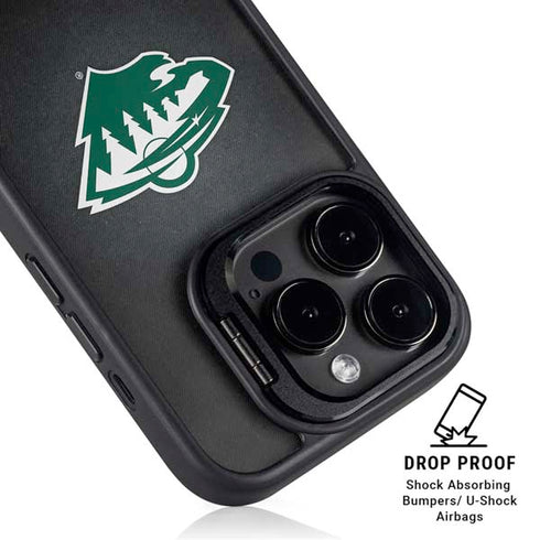 NHL Minnesota Wild Black Background iPhone 15 Pro Max Kickstand Case