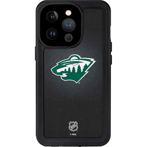 NHL Minnesota Wild Black Background iPhone 15 Pro Waterproof Case
