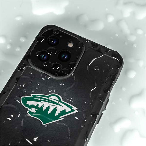 NHL Minnesota Wild Black Background iPhone 15 Pro Waterproof Case