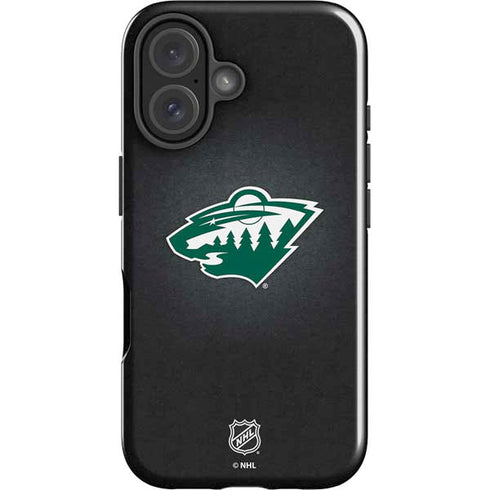 NHL Minnesota Wild Black Background iPhone 16 Impact Case
