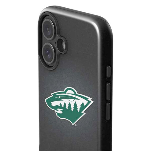 NHL Minnesota Wild Black Background iPhone 16 Impact Case