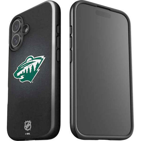 NHL Minnesota Wild Black Background iPhone 16 Impact Case