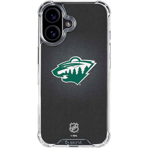 NHL Minnesota Wild Black Background iPhone 16 Plus Clear Case