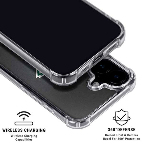 NHL Minnesota Wild Black Background iPhone 16 Plus Clear Case