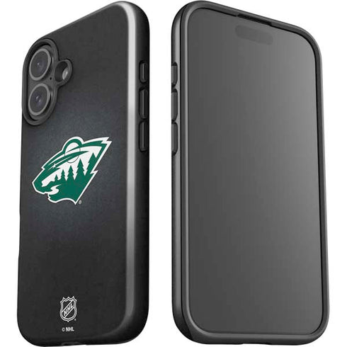 NHL Minnesota Wild Black Background iPhone 16 Plus Impact Case