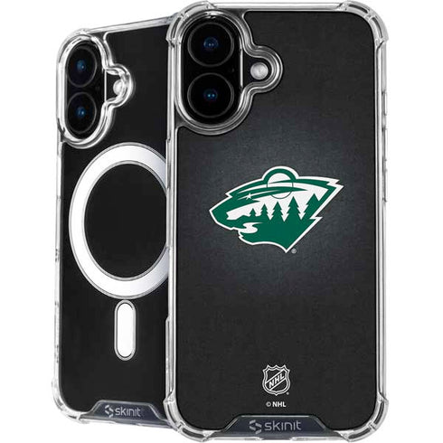 NHL Minnesota Wild Black Background iPhone 16 Plus MagSafe Case
