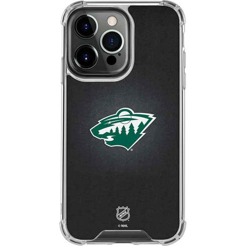 NHL Minnesota Wild Black Background iPhone 16 Pro Clear Case