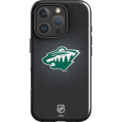 NHL Minnesota Wild Black Background iPhone 16 Pro Max Impact Case