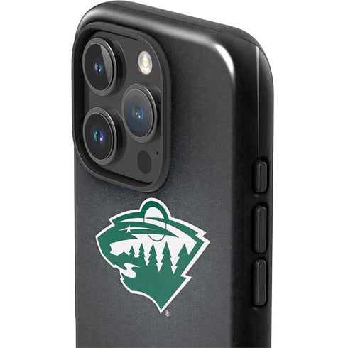 NHL Minnesota Wild Black Background iPhone 16 Pro Max Impact Case