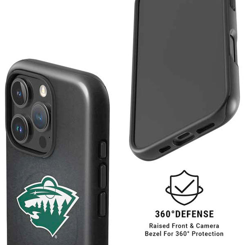 NHL Minnesota Wild Black Background iPhone 16 Pro Max Magsafe Impact Case