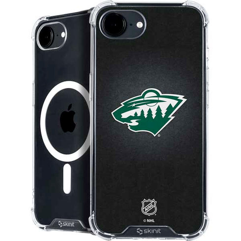 NHL Minnesota Wild Black Background iPhone 16e MagSafe Case