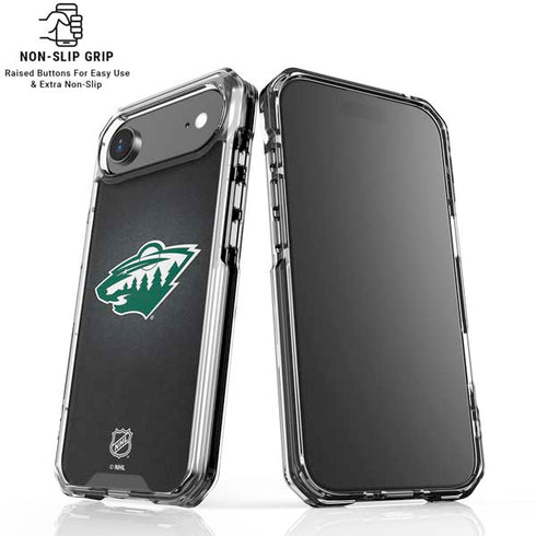 NHL Minnesota Wild Black Background iPhone 17 Air Clear Case