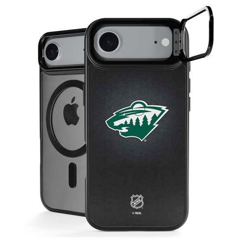 NHL Minnesota Wild Black Background iPhone 17 Air Kickstand Case