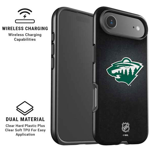NHL Minnesota Wild Black Background iPhone 17 Air Magsafe Impact Case