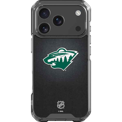 NHL Minnesota Wild Black Background iPhone 17 Pro Clear Case