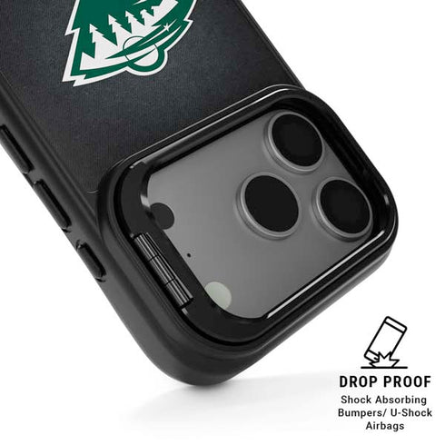 NHL Minnesota Wild Black Background iPhone 17 Pro Kickstand Case