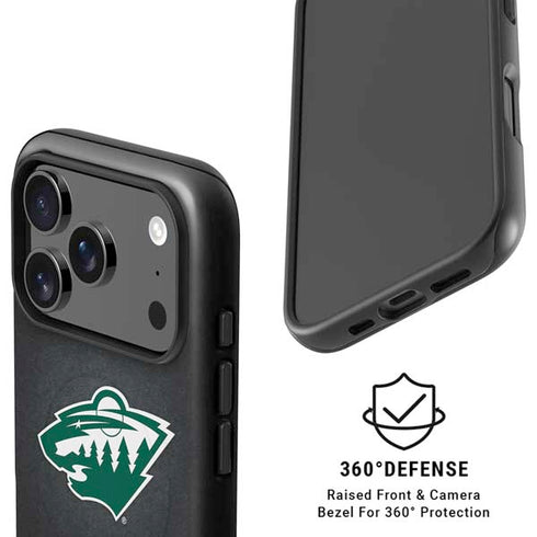 NHL Minnesota Wild Black Background iPhone 17 Pro Magsafe Impact Case