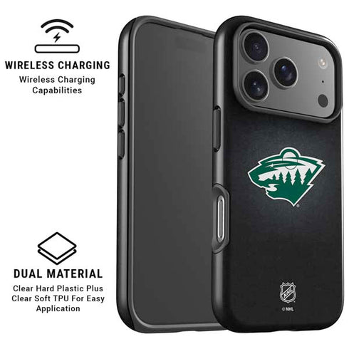 NHL Minnesota Wild Black Background iPhone 17 Pro Magsafe Impact Case