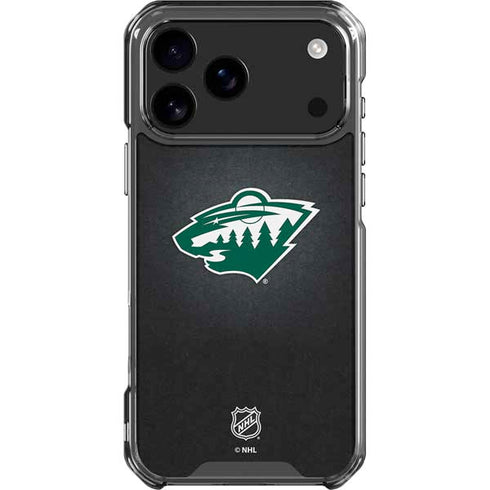 NHL Minnesota Wild Black Background iPhone 17 Pro Max Clear Case